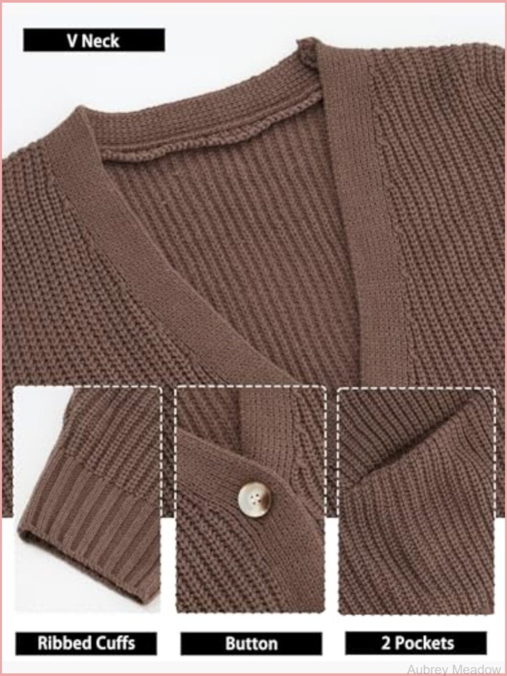 Chunky Cardigan Sweater Women Long Sleeve Soft Knit Loose Fit Cardigans Pockets - Picture 5 of 7